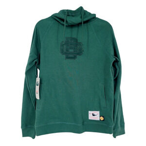 Mitchell & Ness Green Bay Packers NFL Womens Medium Funnel Neck 2.0 Hoodie NWT‎